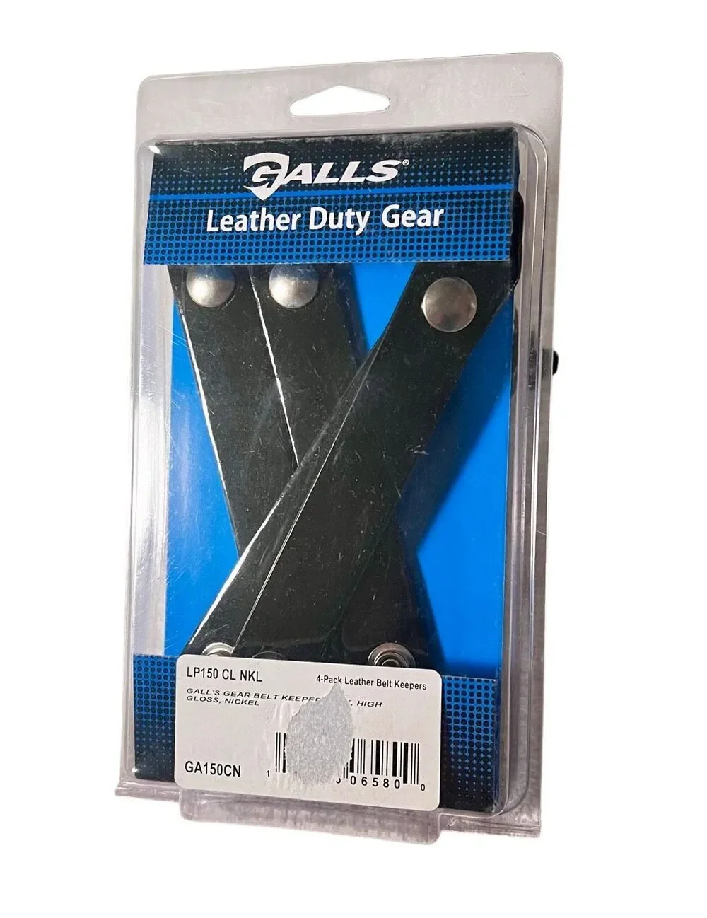 Galls Leather Duty Belt Keepers Model LP150 CL NKL High Gloss Silver Snaps